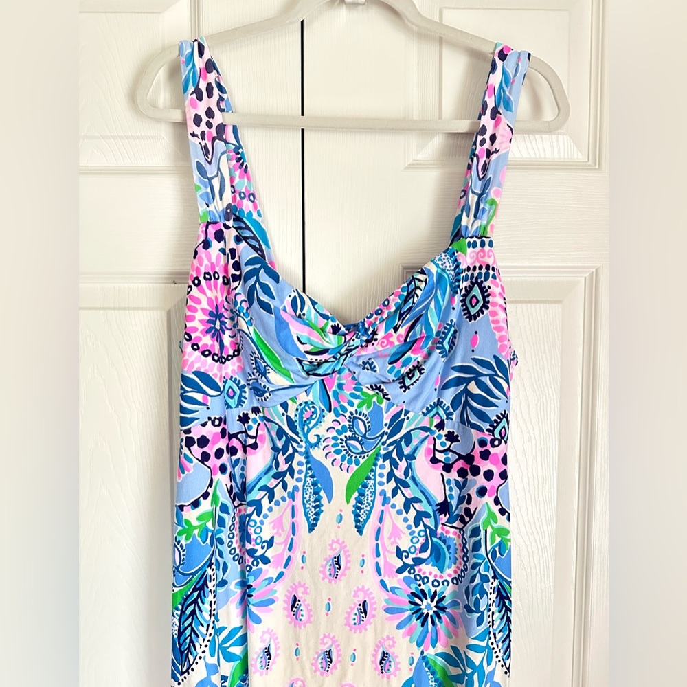🦄 RARE Lilly Pulitzer Ambria Maxi Dress Macademia Haute Cature Engineered - Picture 8 of 8
